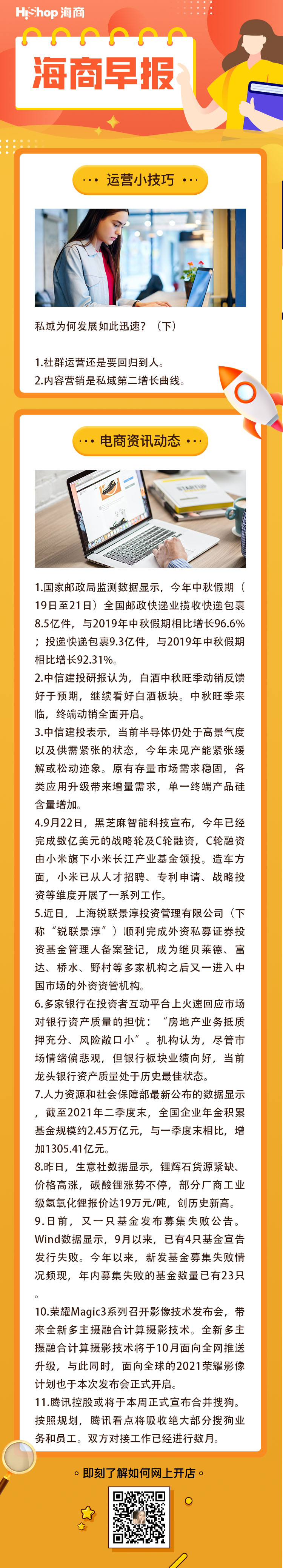 HiShop電商早報(bào)——2021年9月23日