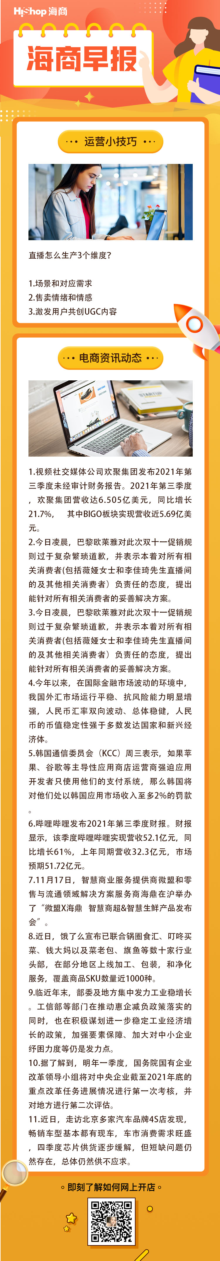 HiShop電商早報——2021年11月18日