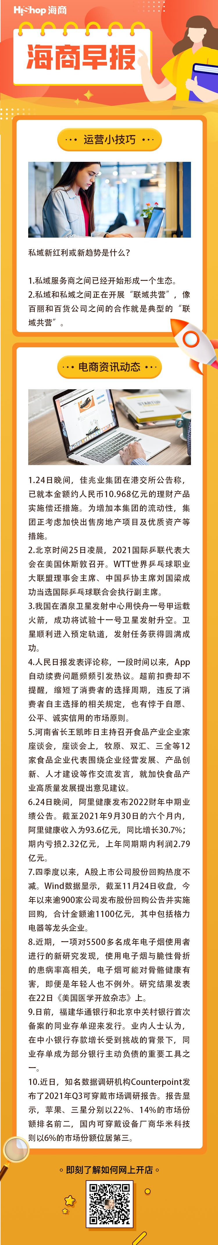 HiShop電商早報——2021年11月25日