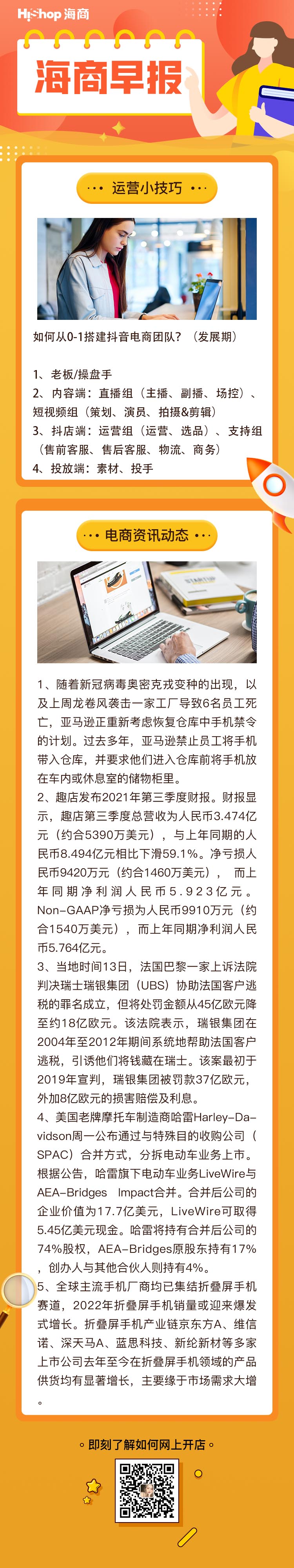 HiShop電商早報——2021年12月14日